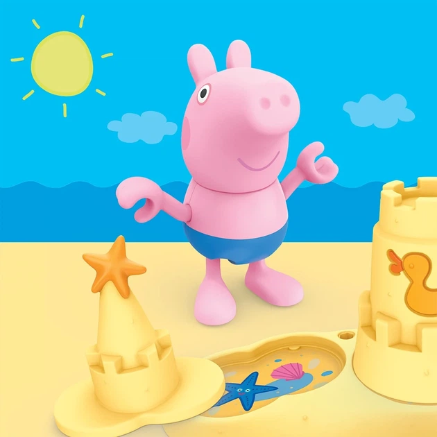 Ігровий набір Peppa Figurines Три маленькі свинки на пляжі 3 фігурки 5 аксесуарів - Фото 4 Ігровий набір Peppa Figurines Три маленькі свинки на пляжі 3 фігурки 5 аксесуарів - зображення 4