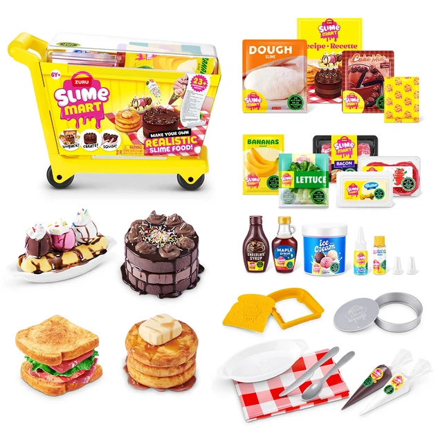 Игровой набор слаймов Slime Mart Тележка вкусностей с формами и насадками - изображение 7