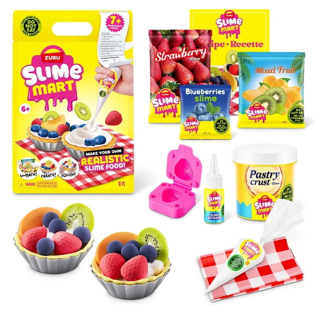 Игровой набор со слаймами Slime Mart Shopping Bag Фруктовый тарт с формами - Фото 2 Игровой набор со слаймами Slime Mart Shopping Bag Фруктовый тарт с формами - изображение 2