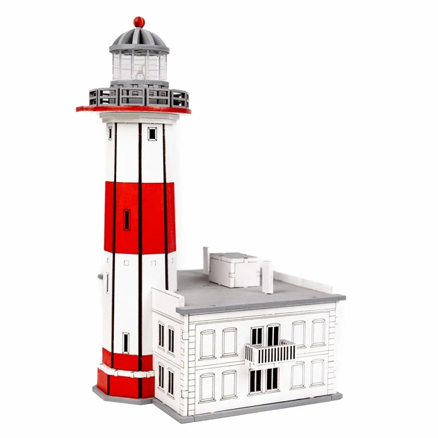 Збірна дерев'яна модель Lighthouse Нижній Бердянський маяк Україна - зображення 5