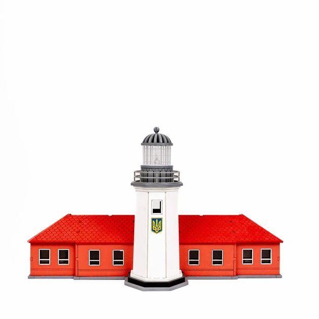 Збірна дерев'яна модель Lighthouse Маяк на острові Зміїний з прибудовою Україна - зображення 5