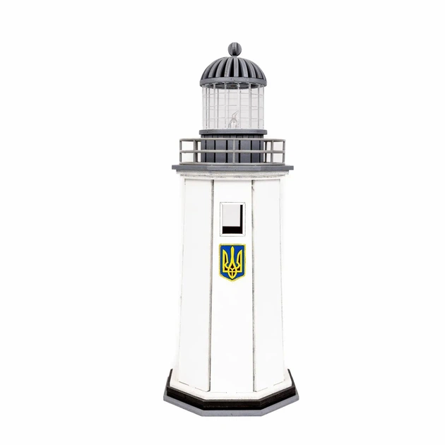Збірна дерев'яна модель Lighthouse Маяк на острові Зміїний Україна - зображення 4
