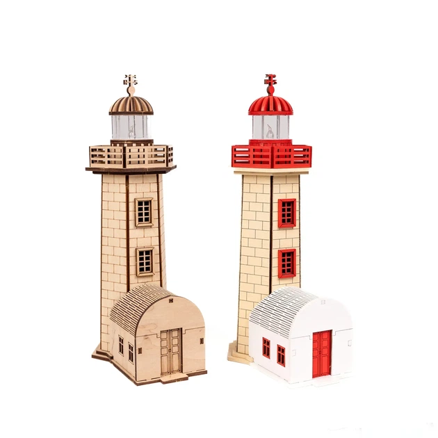 Збірна дерев'яна модель Lighthouse Маяк Фелгейраш Порту Португалія - зображення 2