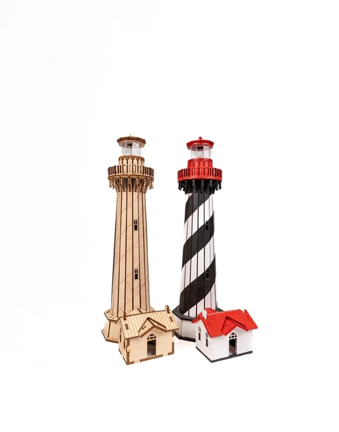 Збірна дерев'яна модель Lighthouse Маяк Сент Огастін Флорида США - зображення 2