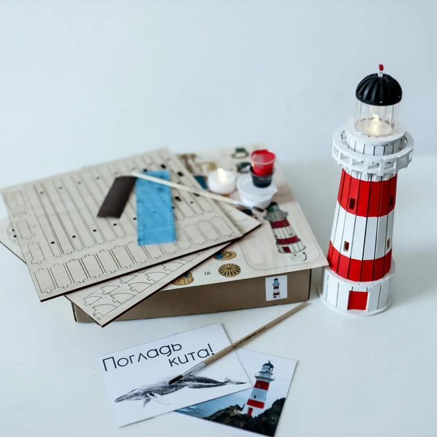 Збірна дерев'яна модель Lighthouse Маяк мису Паллізер Нова Зеландія - Фото 12 Збірна дерев'яна модель Lighthouse Маяк мису Паллізер Нова Зеландія - зображення 12