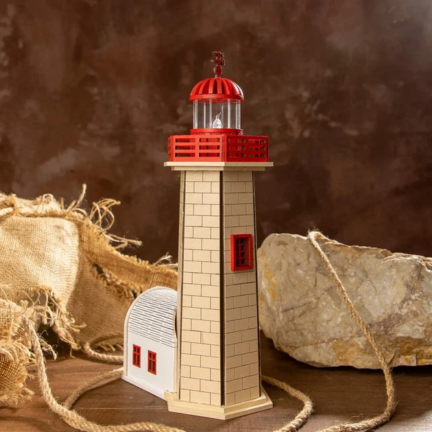 Збірна дерев'яна модель Lighthouse Маяк Фелгейраш Порту Португалія - зображення 12