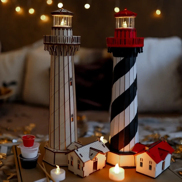 Збірна дерев'яна модель Lighthouse Маяк Сент Огастін Флорида США - зображення 9