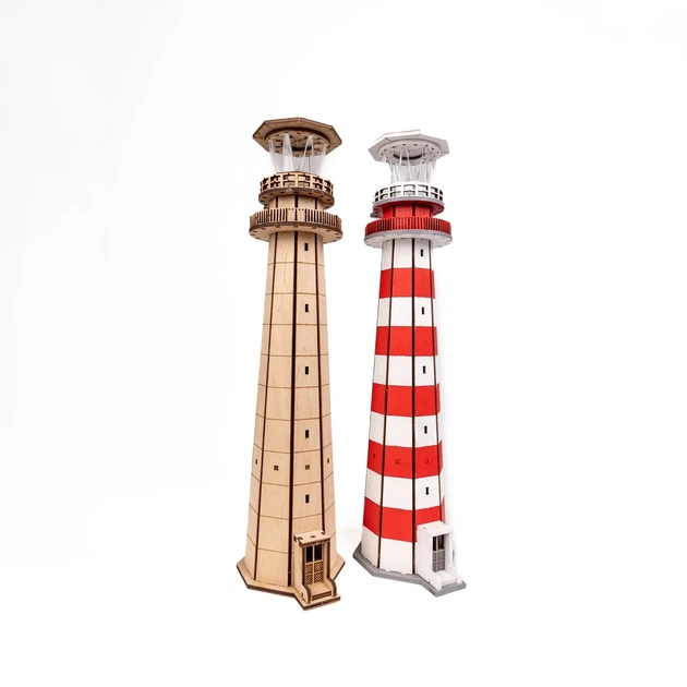 Збірна дерев'яна модель Lighthouse Євпаторійський маяк Україна Крим - зображення 2