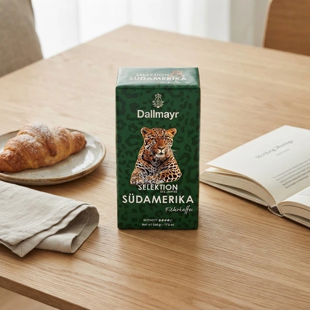 Кофе молотый 515 г Dallmayr Selektion des Jahres Südamerika арабика робуста средней обжарки натуральный купаж фруктово ореховый вкус ароматный кофейный напиток лимитированная серия вакуумная упаковка - Фото 5 Кофе молотый 515 г Dallmayr Selektion des Jahres Südamerika арабика робуста средней обжарки натуральный купаж фруктово ореховый вкус ароматный кофейный напиток лимитированная серия вакуумная упаковка - изображение 5