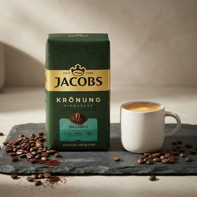 Кава мелена 515 г Jacobs Krönung арабіка середнього обсмажування натуральний кавовий напій середній помел насичений смак з гірчинкою ароматна кава для щоденного приготування - Фото 6 Кава мелена 515 г Jacobs Krönung арабіка середнього обсмажування натуральний кавовий напій середній помел насичений смак з гірчинкою ароматна кава для щоденного приготування - зображення 6