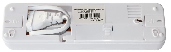 Аварійний світильник з акумулятором Євросвітло SFT-LED-30-01 1.5W 100lm 6400K 1200mAh 220V (56724) - зображення 3