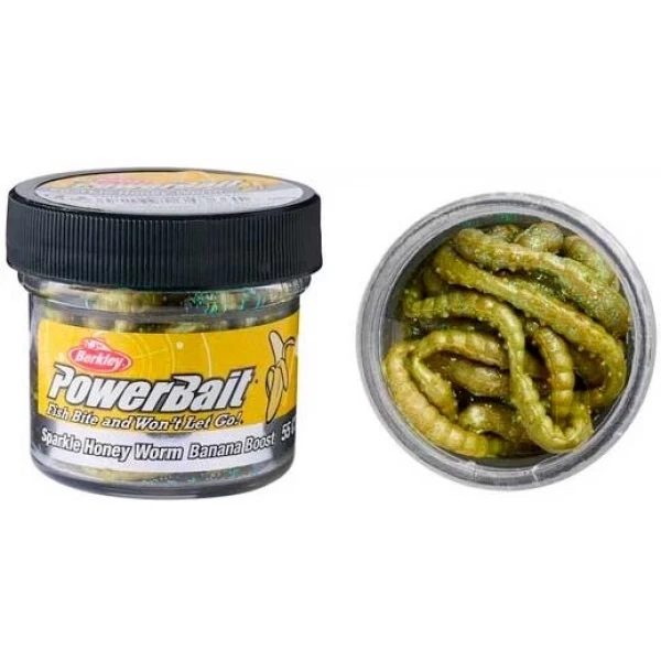 Силикон Berkley PowerBait Power Honey Worm 25 mm 60 g Green/Yellow (1102-1109190) - изображение 2