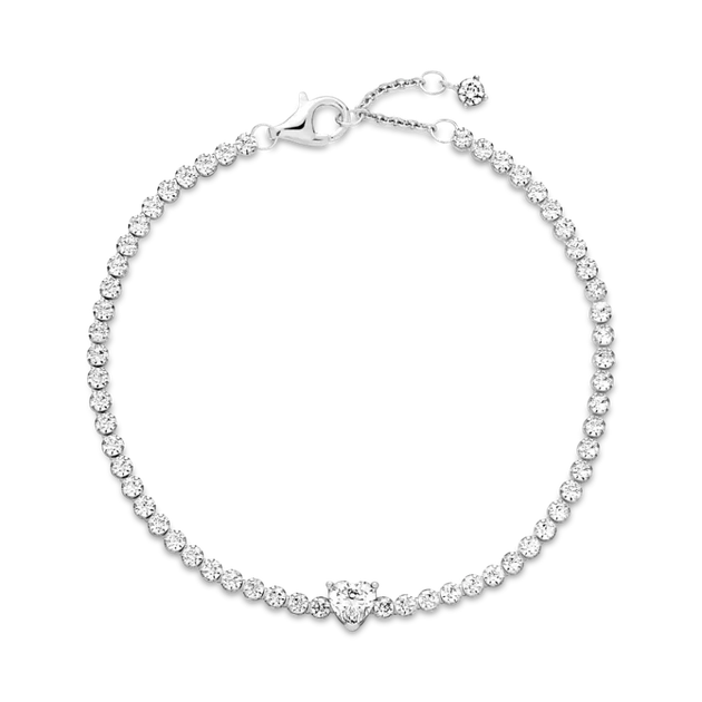 Браслет Pandora "Блестящее паве" (Silver-White) - изображение 2