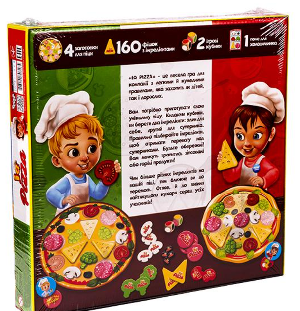 Настольная игра IQ Pizza G-IP-01U Danko Toys для детей 5+ сбор пиццы, развивающая игра - Фото 2 Настольная игра IQ Pizza G-IP-01U Danko Toys для детей 5+ сбор пиццы, развивающая игра - изображение 2