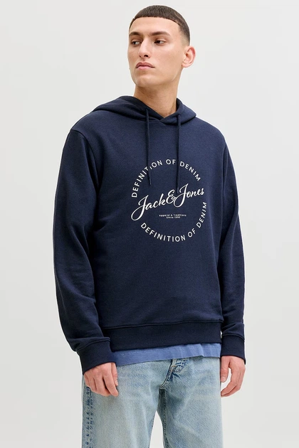 Худі чоловіче JACK & JONES 12288378 L navy blazer - Фото 1 Худі чоловіче JACK & JONES 12288378 L navy blazer - изображение 1
