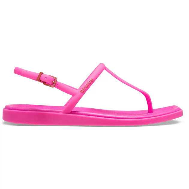 Жіночі сандалі Маямі Crocs Miami Thong Flip Pink Crush (36-37, яскраво рожевий) - Фото 2 Жіночі сандалі Маямі Crocs Miami Thong Flip Pink Crush (36-37, яскраво рожевий) - зображення 2