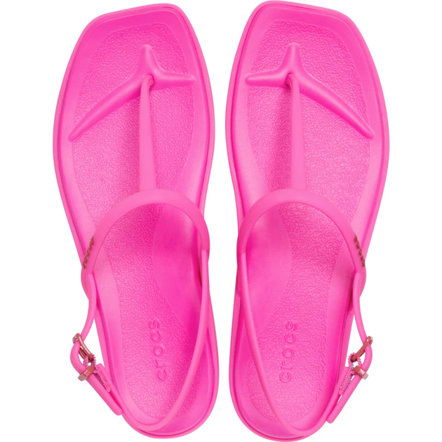 Жіночі сандалі Маямі Crocs Miami Thong Flip Pink Crush (36-37, яскраво рожевий) - Фото 3 Жіночі сандалі Маямі Crocs Miami Thong Flip Pink Crush (36-37, яскраво рожевий) - зображення 3