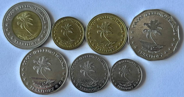 Кокосові острови набір 7 монет 5,10,20,50 центів 1,2,5 доларів 2004 рік Монети світу - Фото 2 Кокосові острови набір 7 монет 5,10,20,50 центів 1,2,5 доларів 2004 рік Монети світу - изображение 2