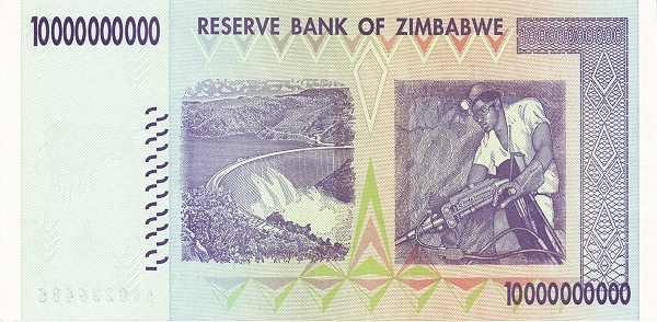 Зімбабве 10 мільярдів доларів 2008 рік Банкноти світу UNC P-85 - Фото 2 Зімбабве 10 мільярдів доларів 2008 рік Банкноти світу UNC P-85 - зображення 2