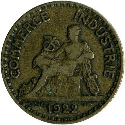 Франція 2 франка 1922 рік Монети світу - изображение 2