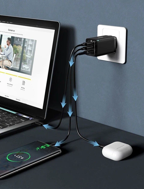 Сетевое зарядное устройство для Baseus GaN5 Pro Fast Charger 65W черный (CCGP120201) - Фото 9 Сетевое зарядное устройство для Baseus GaN5 Pro Fast Charger 65W черный (CCGP120201) - изображение 9