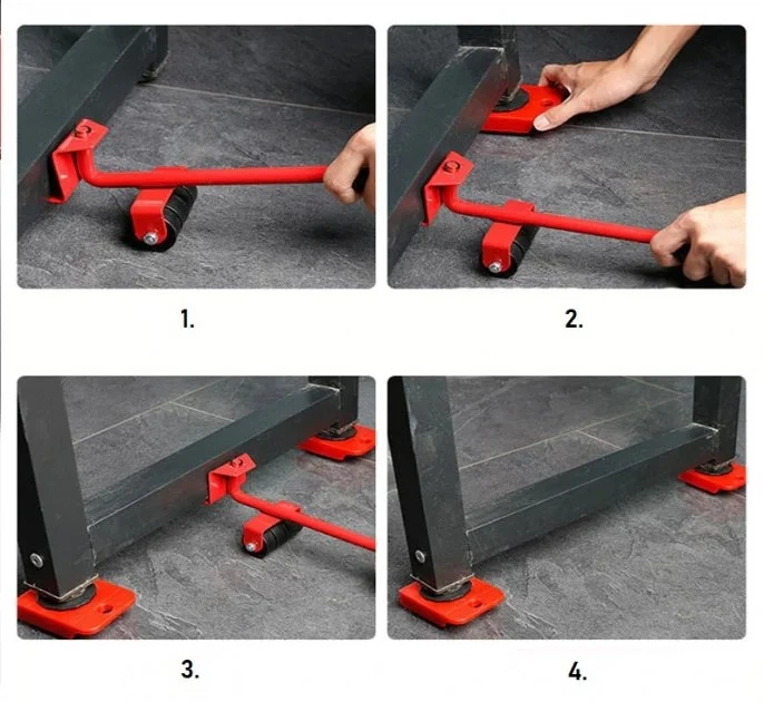 Набір роликів для переміщення меблів Asson Furniture Mover Rollers - Фото 4 Набір роликів для переміщення меблів Asson Furniture Mover Rollers - зображення 4