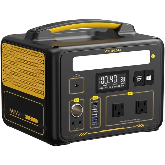 Зарядна станція Vtoman Jump 600X PB-20 600W 299Wh (Jump 600X) - Фото 4 Зарядна станція Vtoman Jump 600X PB-20 600W 299Wh (Jump 600X) - зображення 4