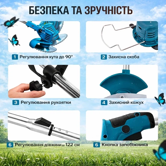 Газонокосарка з 2-ма акумуляторами (12V) (RD00-238) - зображення 3