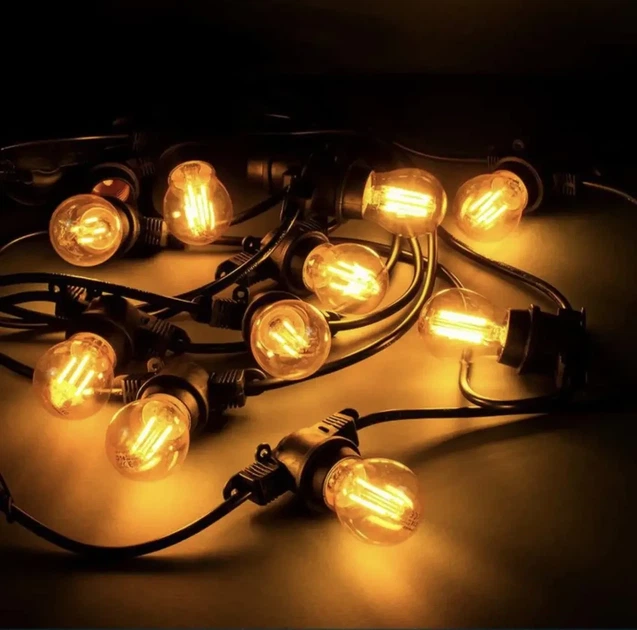 Ретро-гирлянда светодиодная 5 м 10 LED 220В влагозащитная - Фото 3 Ретро-гирлянда светодиодная 5 м 10 LED 220В влагозащитная - изображение 3