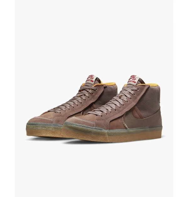 Кроссовки унисекс Nike Sb Zoom Blazer Mid Premium Plus Brown 42 Коричневый DV5468-200 - Фото 10 Кроссовки унисекс Nike Sb Zoom Blazer Mid Premium Plus Brown 42 Коричневый DV5468-200 - изображение 10