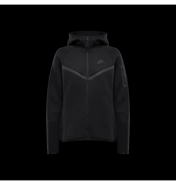 Толстовка женская Nike W Nsw Tch Flc Wr Fz Hdy 2 M Черная HV6747-010 - изображение 6