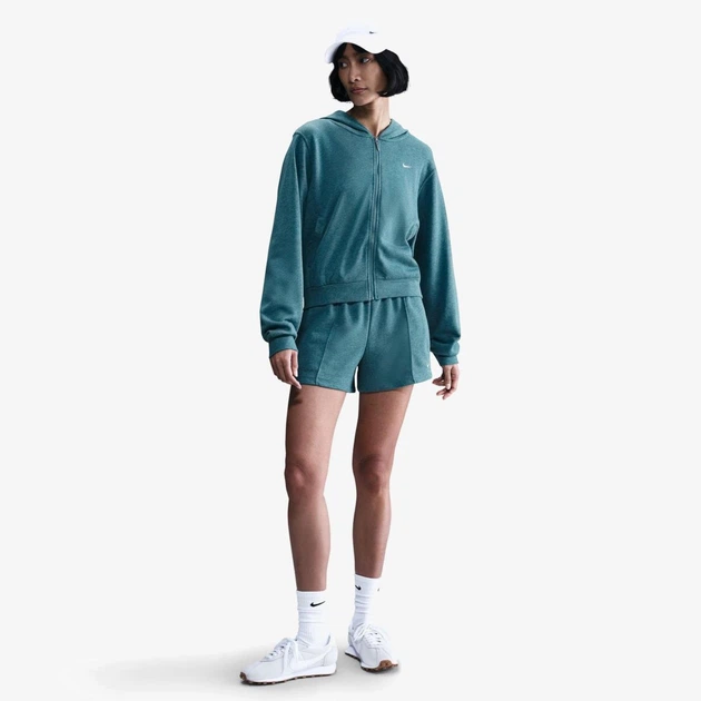 Толстовка жіноча Nike W Nsw Nk Chll Ft Fz Hdy XS Сіра FN2415-006 - зображення 5