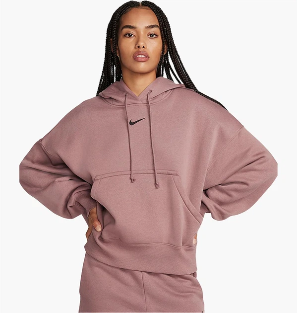 Худи женское Nike Sportswear Phoenix Fleece Over-Oversized Pullover Hoodie DQ5858-208 XS Бордовое - Фото 1 Худи женское Nike Sportswear Phoenix Fleece Over-Oversized Pullover Hoodie DQ5858-208 XS Бордовое - изображение 1