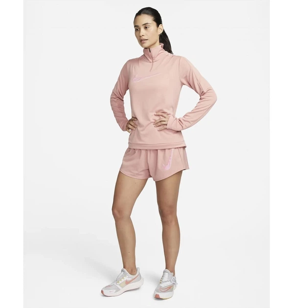 Спортивна кофта жіноча Nike Womens Swoosh Half Zip Pacer Top M Рожева FB4687-618 - зображення 6
