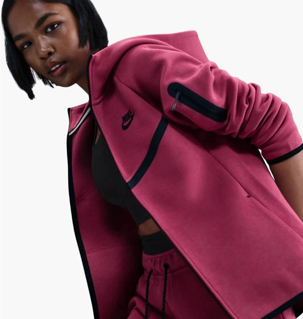 Толстовка женская Nike Tech Fleece Windrunner Pink M Розовая HV6747-634 - Фото 3 Толстовка женская Nike Tech Fleece Windrunner Pink M Розовая HV6747-634 - изображение 3