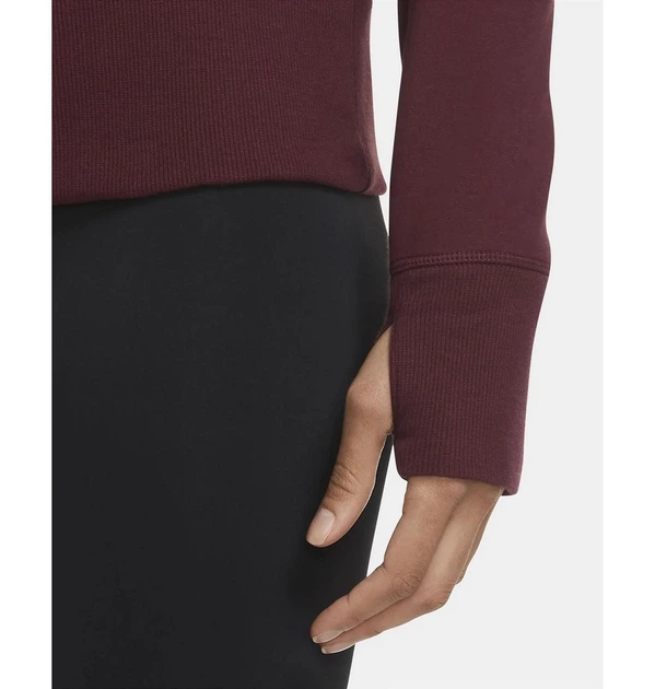 Спортивная кофта женская Nike Yoga Bordo XS Бордова CU5321-681 - Фото 6 Спортивная кофта женская Nike Yoga Bordo XS Бордова CU5321-681 - изображение 6
