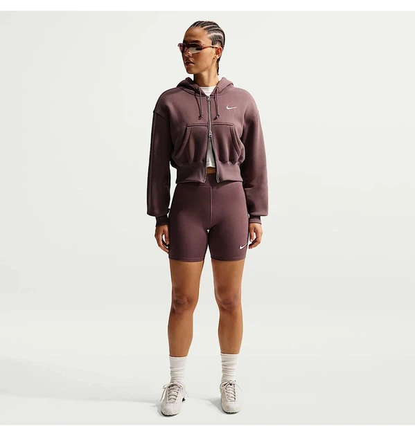 Толстовка женская Nike W Phnx Flc Crop Brown XS Коричневая HV2426-502 - изображение 4