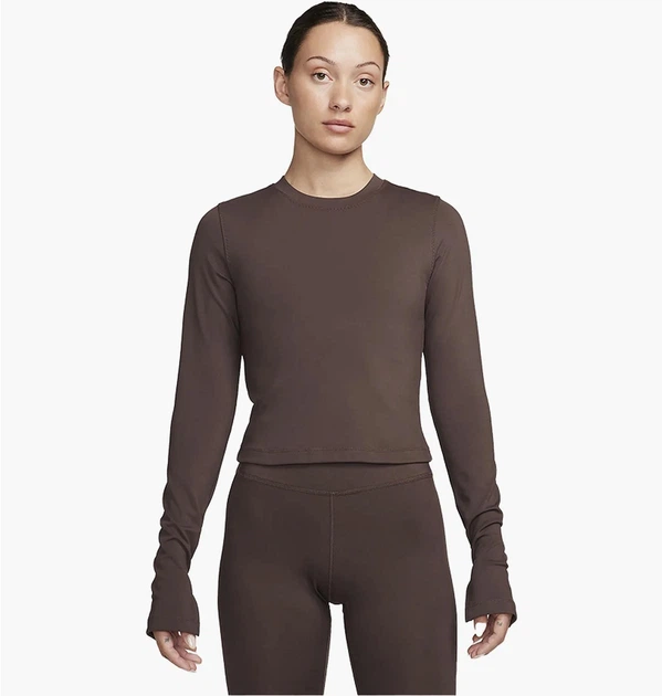 Спортивная кофта женская Nike One Fitted Brown M Коричневая FQ2148-237 - Фото 1 Спортивная кофта женская Nike One Fitted Brown M Коричневая FQ2148-237 - изображение 1