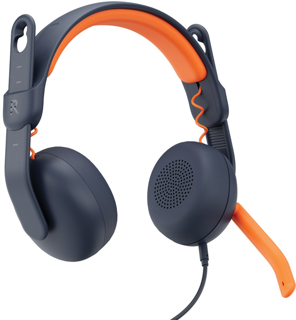 Zestaw słuchawkowy Logitech Zone Learn On-Ear USB-C Blue/Orange (981-001367) - Zdjęcie 8 Zestaw słuchawkowy Logitech Zone Learn On-Ear USB-C Blue/Orange (981-001367) - obraz 8