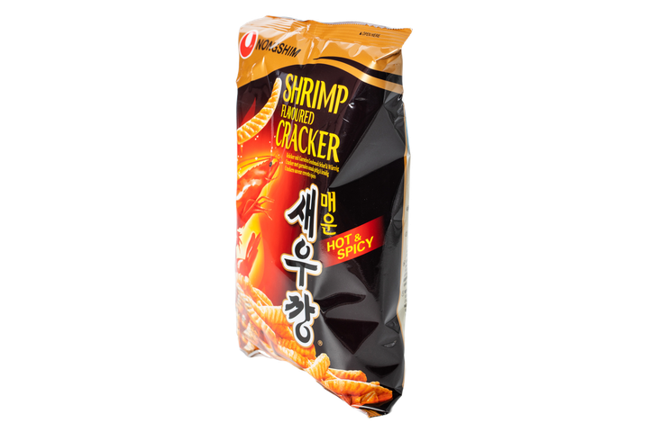 Крекер креветочный острый NONGSHIM Cracker Shrimp Flavoured Hot'spicy 75 г - Фото 2 Крекер креветочный острый NONGSHIM Cracker Shrimp Flavoured Hot'spicy 75 г - изображение 2