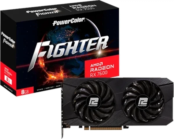Відеокарта Powercolor PCI-Ex Radeon RX 7600 Fighter V2 8G GDDR6 (128bit) (2655/18000) (RX 7600 8G-F/­V2) - изображение 6