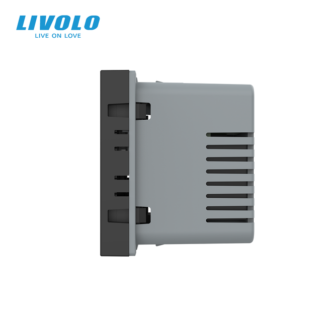 Умный терморегулятор LIVOLO EC с сухим контактом для котла и водяного теплого пола, черный, управление со смартфона, модуль без рамки - изображение 2