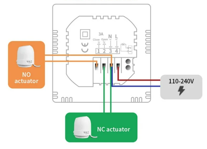 Автоматика з WiFI для керування водяною підлогою 4 зони 4HEAT | HR-03C + АЕ-667.WF (4 шт.) + Привод ATR (4 шт.) - зображення 6
