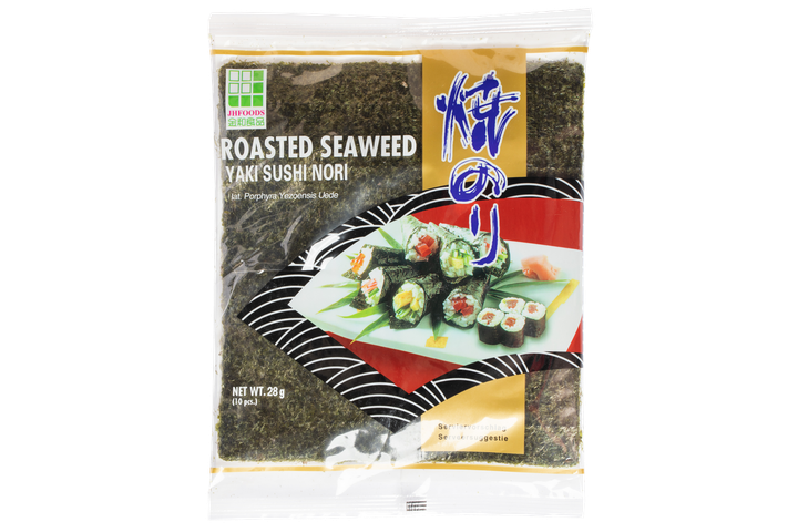 Водорості сушені норі (10 аркушів) GOLD JHFOODS 28 г - Фото 1 Водорості сушені норі (10 аркушів) GOLD JHFOODS 28 г - зображення 1