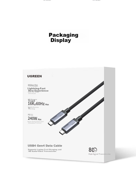 Кабель Ugreen USB Type-C - USB Type-C 240 Вт USB 3.2 4K (65383) - зображення 15
