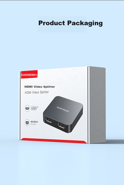 Разветвитель HDMI Shengwei 4K 60 Гц (DHD5102G) - изображение 4