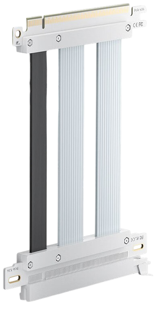 Райзер ZHENWEI ZW-PCIE261 PCIe 5.0 x16, белый, 25 см - Фото 1 Райзер ZHENWEI ZW-PCIE261 PCIe 5.0 x16, белый, 25 см - изображение 1