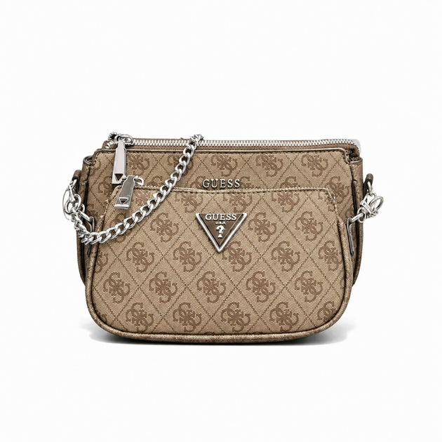 Женская сумка Guess 136 кросс-боди бежевая - Фото 1 Женская сумка Guess 136 кросс-боди бежевая - изображение 1