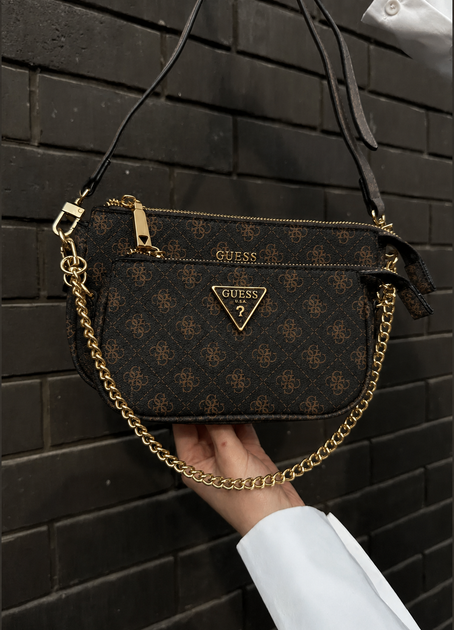 Женская сумка Guess 136 кросс-боди коричневая - Фото 2 Женская сумка Guess 136 кросс-боди коричневая - изображение 2