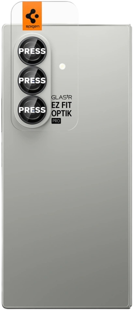 Захисне скло Spigen Optik Pro HD Glas.TR EZ FIT для Samsung Galaxy Z Fold7 Black 2 шт. (8800283304152) - зображення 2